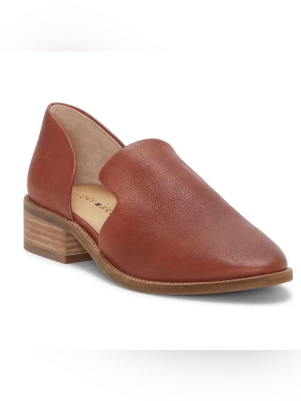 Lucky Brand Gennifa Brown Leather Flats Sz 8.5